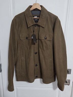 NWT - Windsor. Men's Greccio Calf Nubuck Leather Jacket - EU 52/L, EU 54/XL